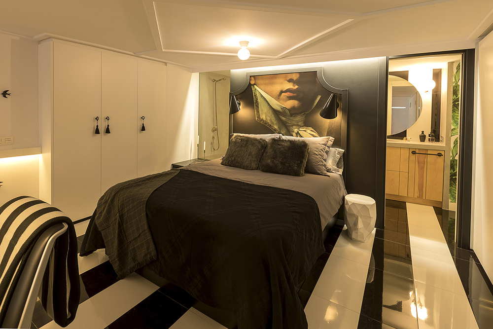 diseño-dormitorio-vestidor-estilo-masculino-suelo-rayas-blancas-negras